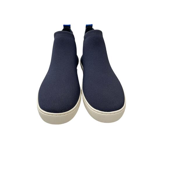 Rothys Womens Chelsea Boots Ankle Hi Top Sneakers Size 8  Rothy’s Chelsea Boot High top Knit Pull On Sneakers Navy Blue Size 9
